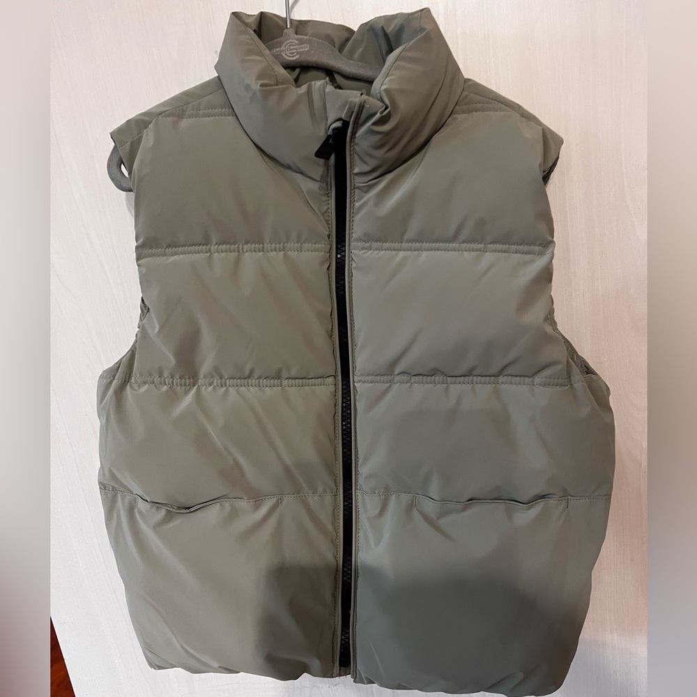 Zara Light Green Puffer Vest